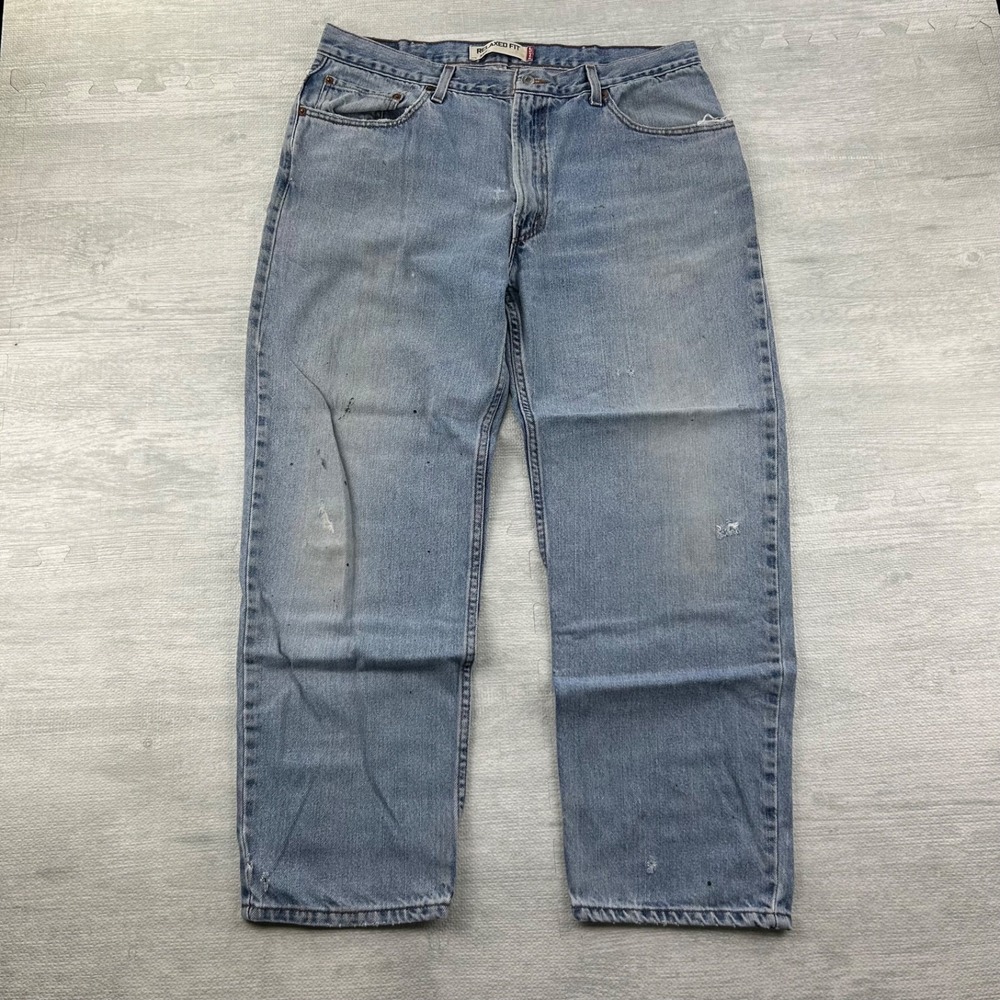 Vintage Levi's 550 Jeans Size 38x30 Blue Light Wash Denim Relaxed Fit Pants